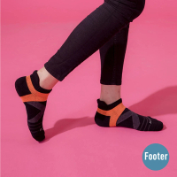 【Footer除臭襪】X型雙向輕壓力足弓船短襪-女款-局部厚(T106M-黑)