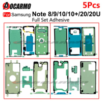 5Set For Samsung Note 7 8 9 10 Plus 20 20Ultra 20U Note9 LCD and Back Cover Battery Sticker Tape Glue Waterproof Adhesive