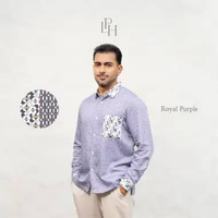 Little Palmerhaus - Baju Lebaran 2026 - Saraya Dad Shirt (Baju Koko Pria Dewasa) XXL ROYAL PURPLE