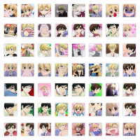 Hình dán Manga Manhwa, Over the Moon cho bạn, 59-60 chiếc, Chủ đề NARUTO và Ouran High School Host C