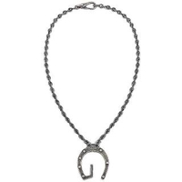 【GUCCI 古馳】G LOGO鉚釘項鍊(925純銀)
