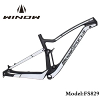 Winowsports 29er Full Suspension Carbon Mountain Bike XC MTB frame 148*12 thru axle rear shock 165*38mm frameset