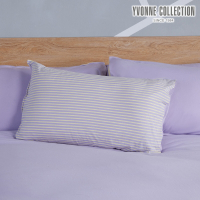 YVONNE 以旺傢飾 條紋拼接信封式枕套1入-薰衣草紫
