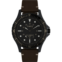 【TIMEX】天美時 Navi系列 41毫米旋轉頂環手錶 黑x棕 TXTW2V45400