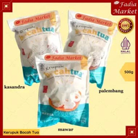 Bocah Tua Krupuk Kerupuk Putih Mentah Palembang Kasandra Mawar 500g Mawar (Bulat Kecil)