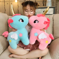 20/30cm Pink Unicorn Plush Toy Baby Kids Sleeping Pillow Doll Animal Stuffed Pegasus Plush Toy Birthday Gifts for Girls Children
