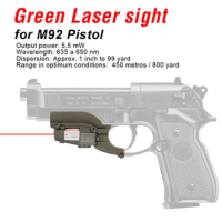 5Mw Rode Laser Sight Laser Apparaat Jacht Laser Pointer Voor M92 Beretta Model 92 96 M9