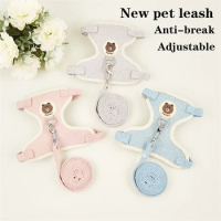 Cross-border dog leash vest type than teddy bear small dogs chest straps cat traction rope rope rabbit