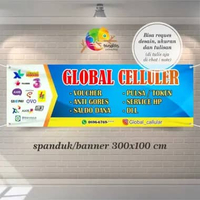 Size 300x100 Cm, Spanduk Banner Jual Beli Motor Mobil Baru Bekas 160x60