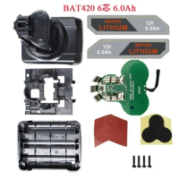 BAT411 BAT420 Li-ion Battery Plastic Case Shell Box PCB charging Protection Board Label For Bosch 10.8V 12V BAT412A BAT413A