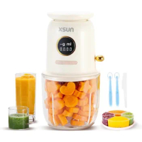 Wireless Baby Food Processor Set for Food, Fruit, Vegatable, Meat, Blender with Food Containers, Food Freezer Tray...