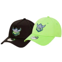 2024 Canberra Raiders Baseball Cap Hat black / Fluorescent green