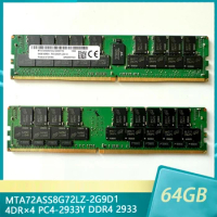 1 Pcs For MT RAM 64G 64GB 4DR×4 PC4-2933Y DDR4 2933 MTA72ASS8G72LZ-2G9D1 Server Memory