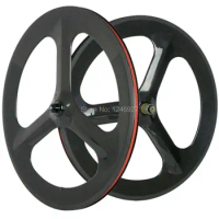 Carbon Wheels Road Bike 70mm 3 Spoke Wheel Racing Bicycle Carbon Wheelset Tri Spoke Wheelset