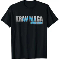 Krav Maga Israeli Combat System Distressed Vintage T-Shirt   (M-4XL) kaos oblong katun pengirim  cep