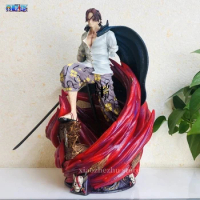 39cm One Piece Anime Figures Red Hair Shanks Premium Edition Action Figure Gk Pvc Ornament Gift For Kids Toys Room Decoration