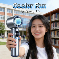 3-Speed USB-C Portable Rechargeable Fan with LED Display, Built-in 5000mAh Power Bank, Ultra-Quiet O