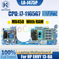 GPT30 LA-J475P For HP ENVY 13-BA Notebook Mainboard i7-1165G7 MX450 With RAM M20692-601 Laptop Motherboard Full Tested