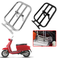 Fit For Lambretta G 350 All Years G-350 BlackChrome Motorcycle Rear Luggage Rack Cargo Carrier Plate