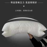 枕頭夏季單人男護頸椎枕頭助睡眠全棉枕芯引力枕雙層止鼾枕無壓枕