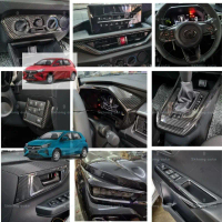 Perodua axia new 2023-2025+ accessories carbon fiber exterior decoration gear panel / window axia ba