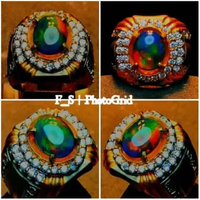 cincin perak batu kalimaya opal multicolor