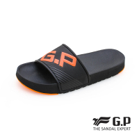 【G.P】男款Be Better防水休閒舒適拖鞋G0566M-橘色(SIZE:L-XXL 共五色)