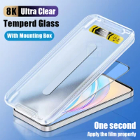 One-click Installation Tempered Glass For Honor X8a X7a X6a X9 X8 X7 X6 X5 Plus Screen Protector For Honor 90 Smart 70 Lite Film