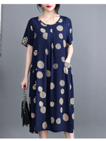 Hug Me Bear Shop  Dress for Women Plus Size Round Neck Loose Casual Dresses 3302