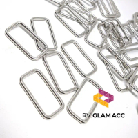 (100 PCS) Ring KOTAK 3,8 CM - Aksesoris Tas / Gesper - NIKEL