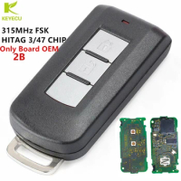 KEYECU Replacement Keyless 2 Button Remote Fob Smart Key 315MHz ID47 chip for Mitsubishi Mirage 2016 2017 2018 2019 2020