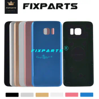 For SAMSUNG Galaxy S7 G930F S7 EDGE G935F Back Glass Battery Cover S7/S7 Edge Rear Door Housing Case With Adhesiver Stickers