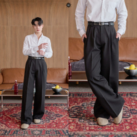 NORMAL.DAY BAGGY TROUSERS V.2 (ผ้าหนานุ่ม-ยับยากรีดง่าย-อยู่ทรงมีน้ำหนัก) กางเกงทรงกระบอกใหญ่ ทรงหลว