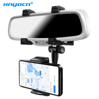 Xnyocn Car Phone Holder Car Rearview Mirror Mount 360 Degrees For iPhone 8 11 12 Samsung S10 S20 GPS Smartphone Stand Universal