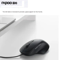 Rapoo 2024 New N500 Right-hand Ergonomic Mouse Wired Office Game Accessories Suitable For Mobile Electronic Esports Office