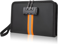 Fireproof Money BagMoney Bag with Lock and ZipperSafe Fireproof WaterproofSuitable for Cash Mobile P