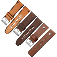 In-stock wholesale genuine leather watch strap 22/24/26/28mm brown wristband suitable for DZ7257 739