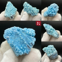 云南藍色三水鋁石天然礦物晶體原石寶石科普教學標本奇石收藏擺件