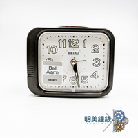 ◆明美鐘錶眼鏡SEIKO 精工/QHK028K/寧靜夜晚靜音鬧鐘(黑x白)
