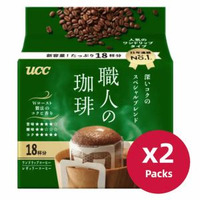 UCC - 烘焙咖啡掛耳包 -濃厚-綠 (18包 x 2) 到期日:30/6/2026