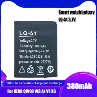 3.7V 380mAh LQ-S1 Batteries Smart Watch Battery For DZ09 V8 X6 W8 A1 AB-S1 FYM-M9 GJD HKS-S1 LQS1 Lithium Rechargeable Battery
