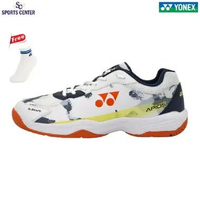 New Sepatu Badminton Yonex Apios White / Flume Scarlet 44