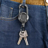 Car Key Chain Steel Wire Rope Black Anti-theft Mountaineering Backpack Belt Key Ring Key Chain Outdoor Supplies