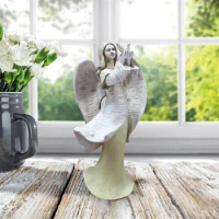 Resin Angel Crafts Decoration Guardian Angel Collection Statue Handcarved Angel Statue