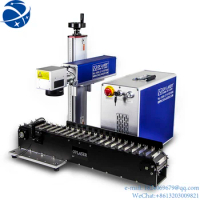 Pen Marking Conveyor Belt Automatic Fiber Laser Marking Machine for Metal Pen Stainless Steel Straw