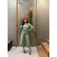 TERBARU AVE - Della Oneset Crinkle Airflow Celana 7/8 X Lengan 7/8 - Setelan Fashion Korean Style Ba