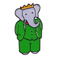 C3189 Fashion Creative Cartoon Elephant Brooch Pin Metal Cute Animal Hat Badge Boy Girl Brooches Pins For Women Child Gifts