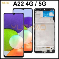 For Samsung Galaxy A22 5G LCD A226 Display Touch Screen For Samsung A22 4G LCD A225 Display With Frame Replacement