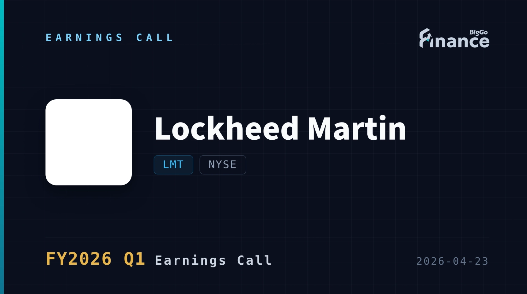 [Lockheed Martin Q1 2026 Earnings Call] Lockheed Martin Posts Flat ...