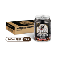 伯朗 醇黑咖啡(240mlx24罐)-無糖